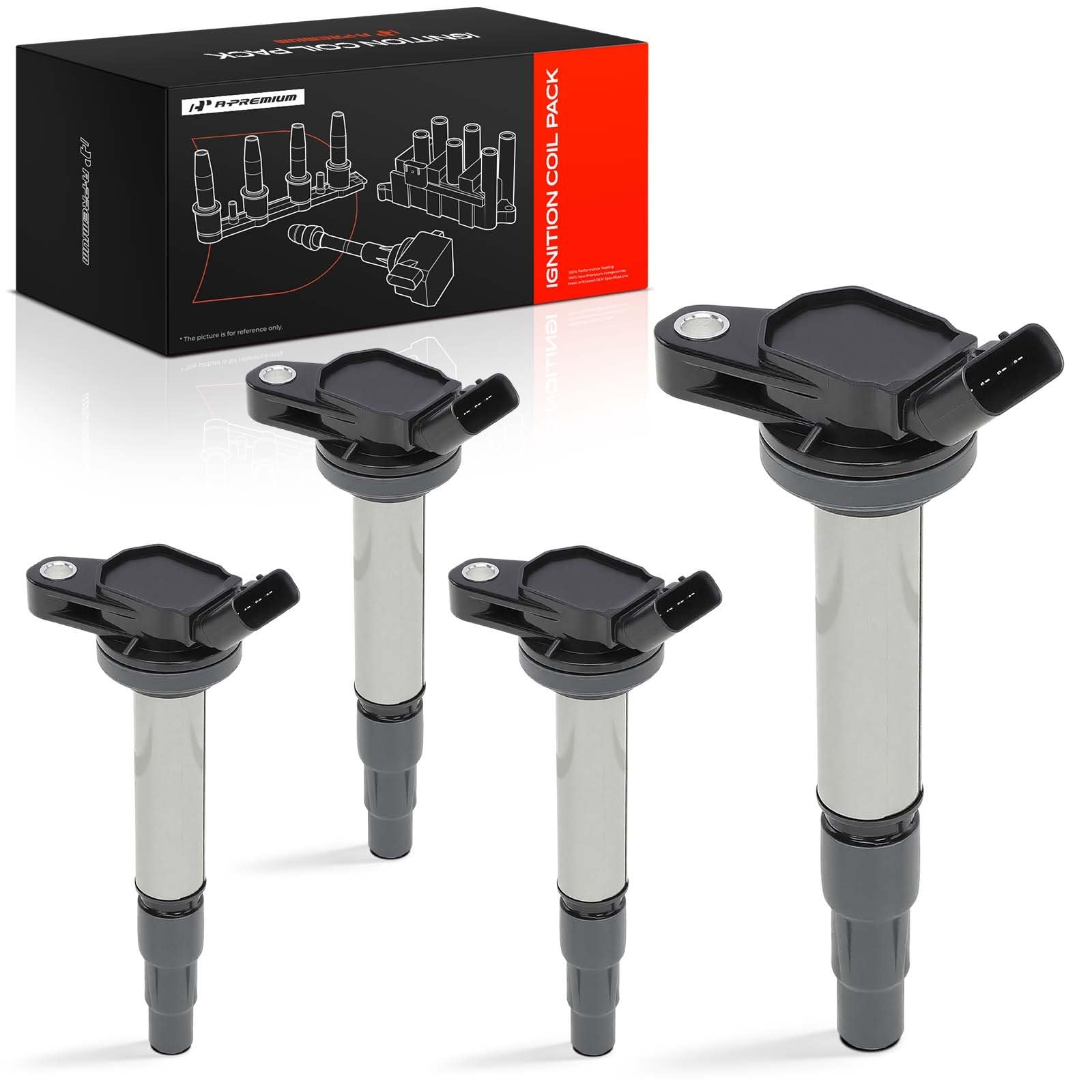 A-Premium Set of 4 Ignition Coil Pack 4-Pins