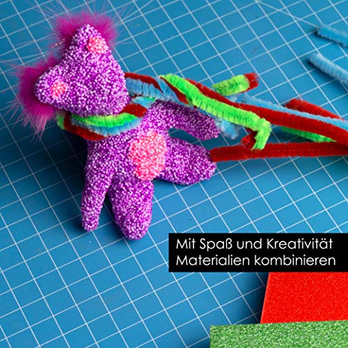 OfficeTree 220 Fil Chenille - 30 Couleurs + Couleurs Scintillantes - Chenilles Loisirs Creatifs pour Bricoler - Image 7