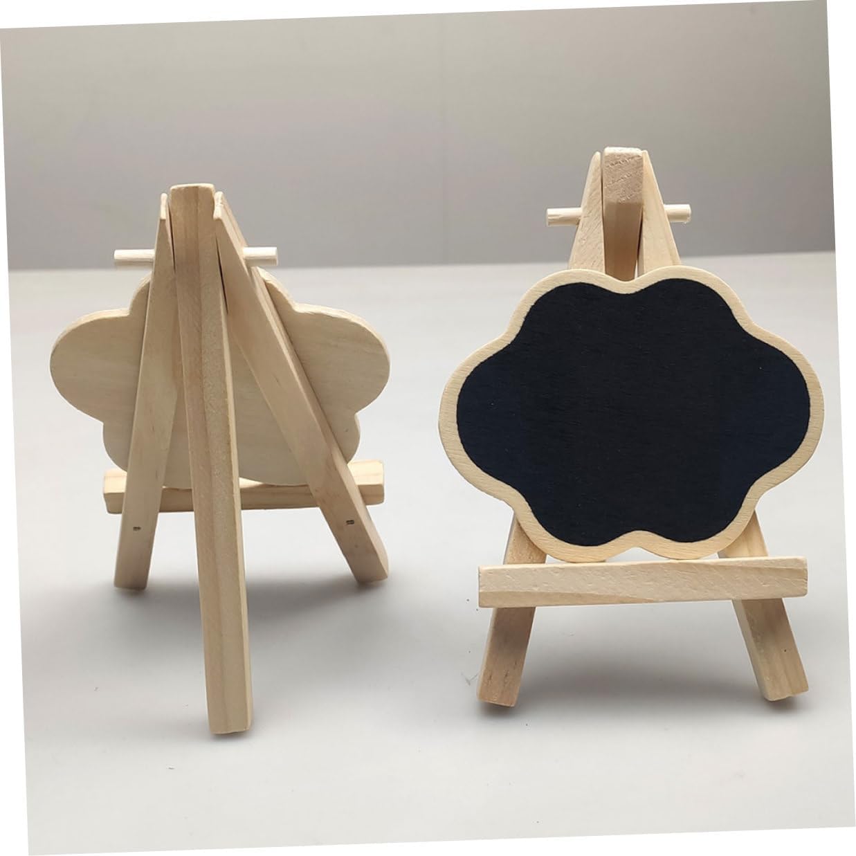 ORFOFE 6pcs Decorative Chalkboard Message Boards with Wooden Tripod Stand, Mini Desktop Chalkboard Signs for Home Décor, Party Supplies, and Household Message Accessories