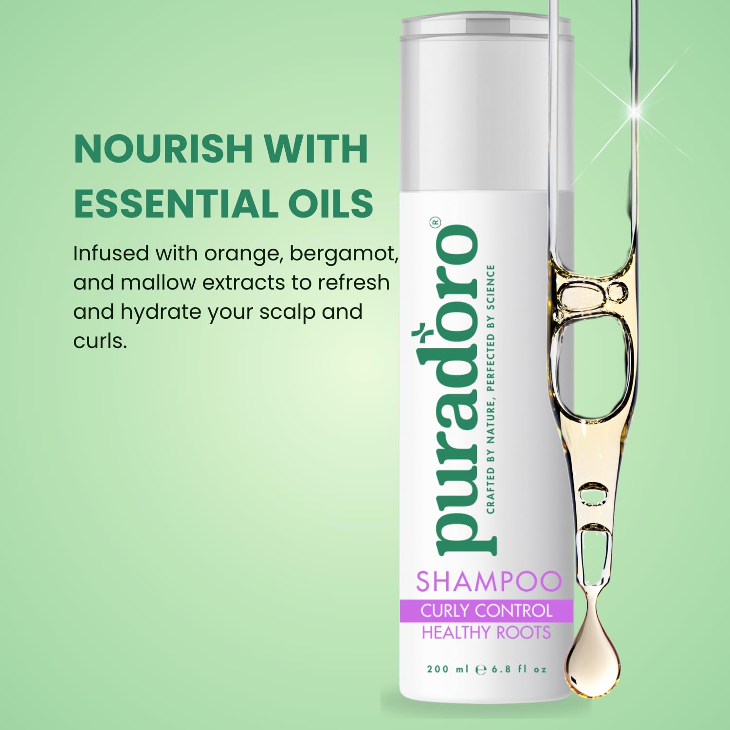 Curly Control & Healthy Roots Shampoo – Enhances Curls, Hydrates with Argan & Jojoba Oils, Defines Natural Curls for Wavy & Curly Hair