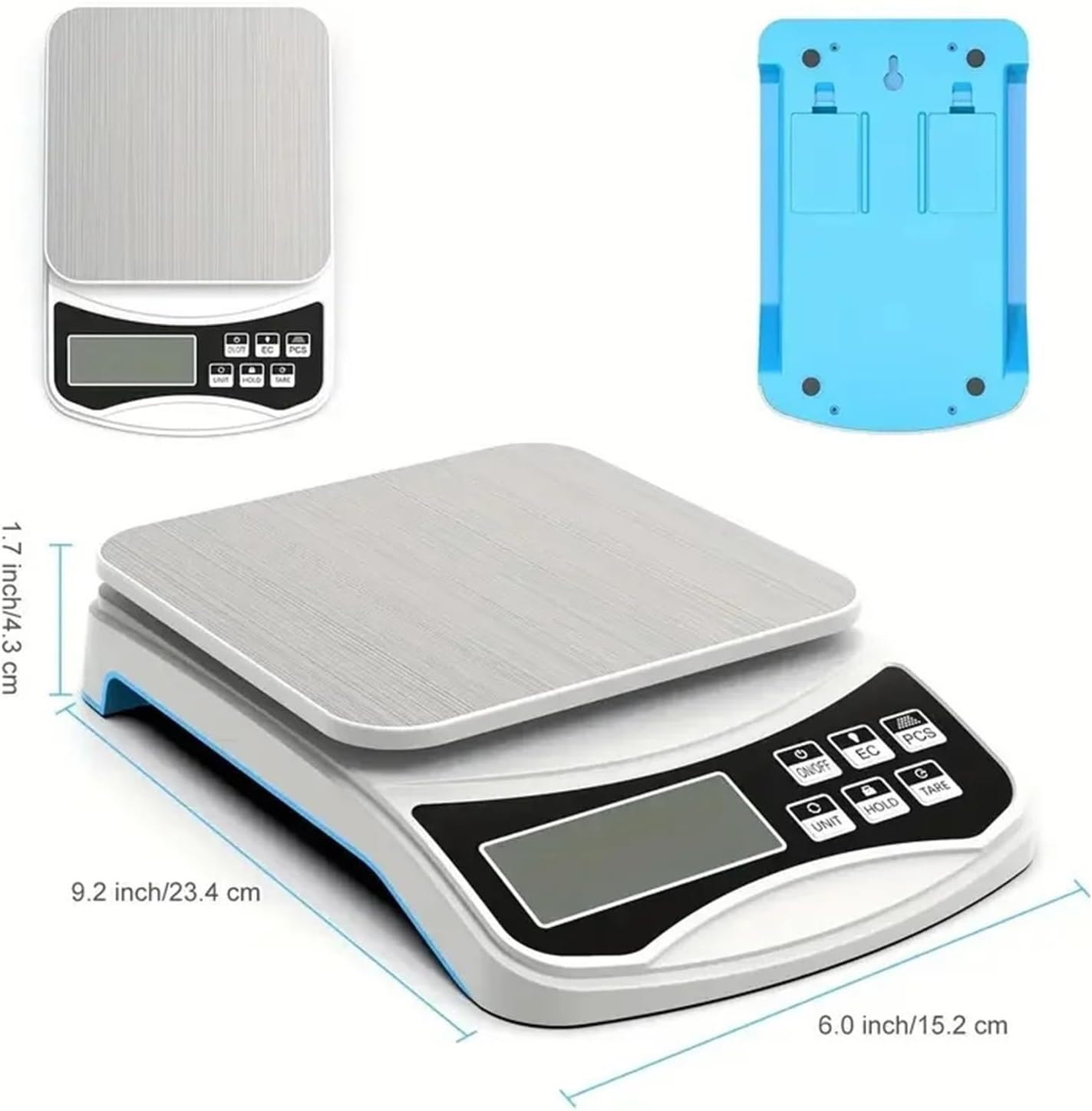 Digital kitchen LCD display stainless steel scale 0.1g-5kg household food snack weighing baking tool 1PC