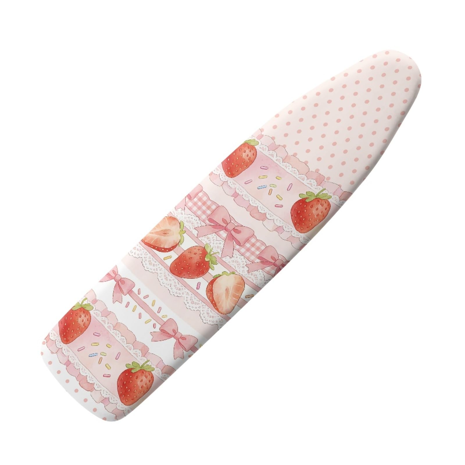 Ironing Board Cover 147X48 Strawberry Padded Iron Board Cover With Elasticated, Easy Fit And Resists Scorching, Cord Binding & Stretch System