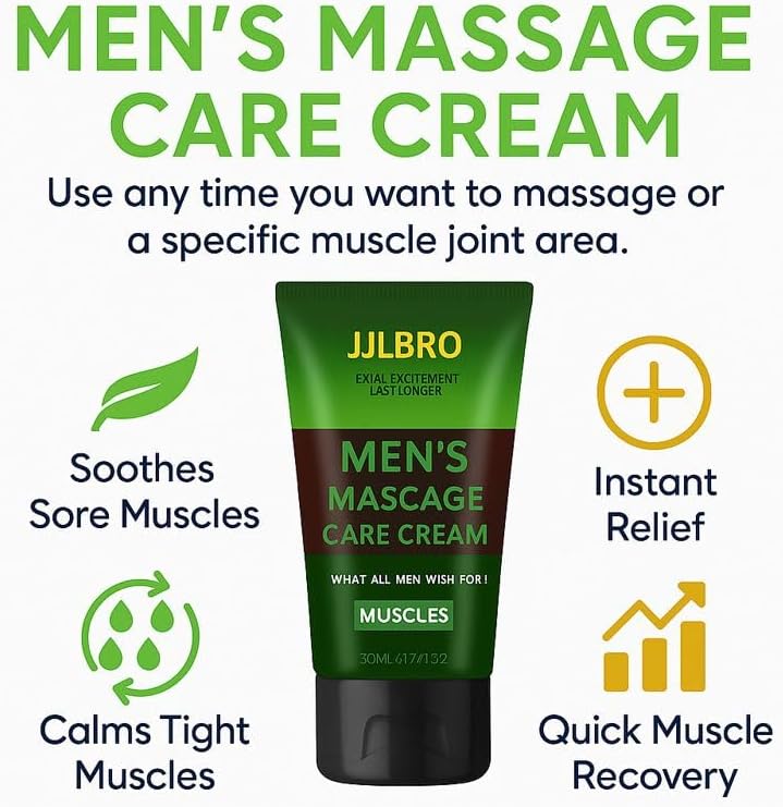 Male Massage Cream for Men, Body Gel with Oil for Men's Muscles, Re-Vitalize Massage Enlargement Cream, Enhance Size and Performance – Get Bigger Thicker and Stronger (Extra Strength) - Image 2