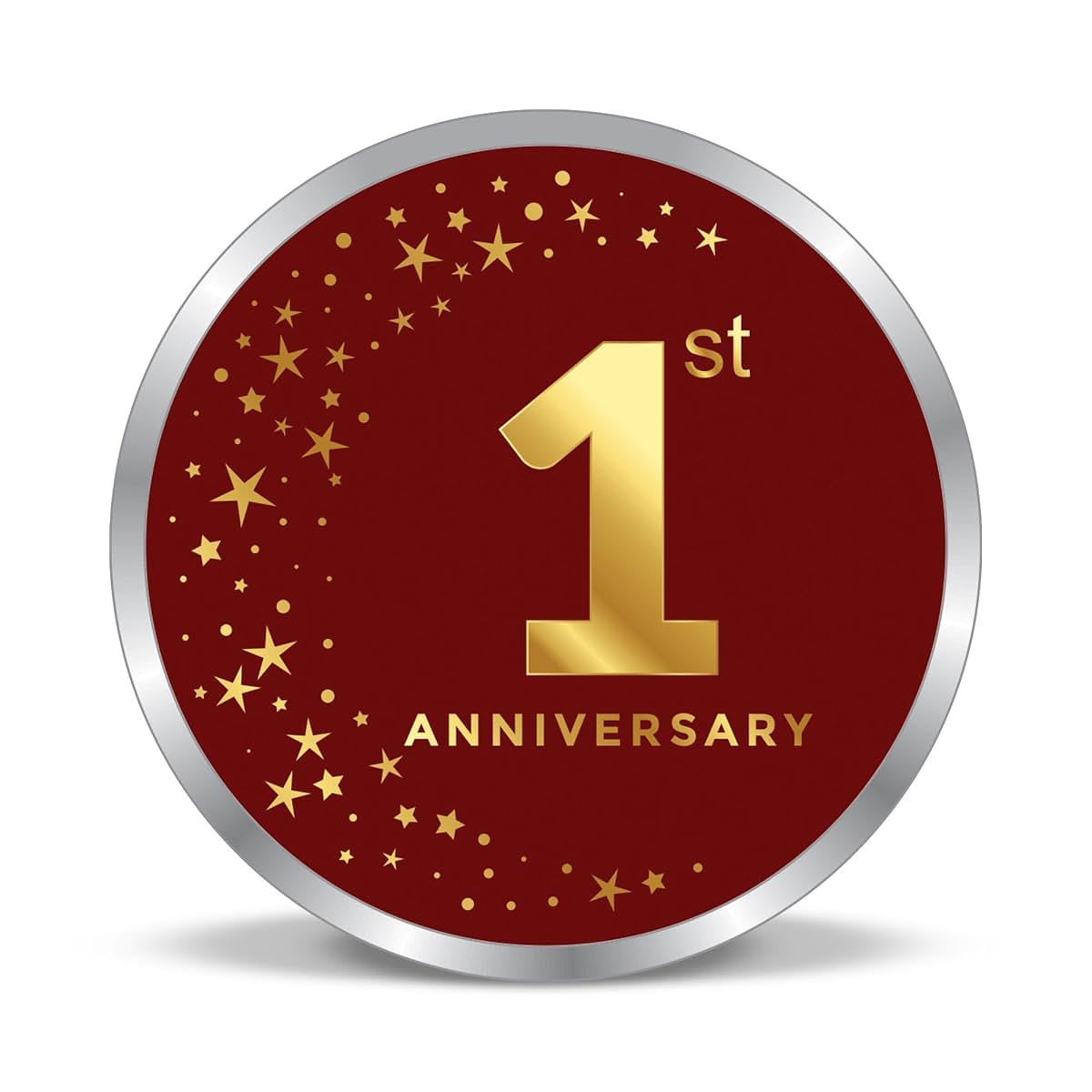 TRUESILVER ACPL BIS Hallmarked Personalised Anniversary Silver Coin 10 Gram 999 Pure