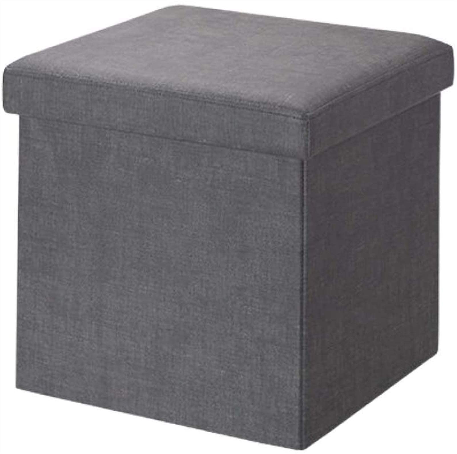 Tabouret de rangement pour jouets et linge avec assise rembourrée