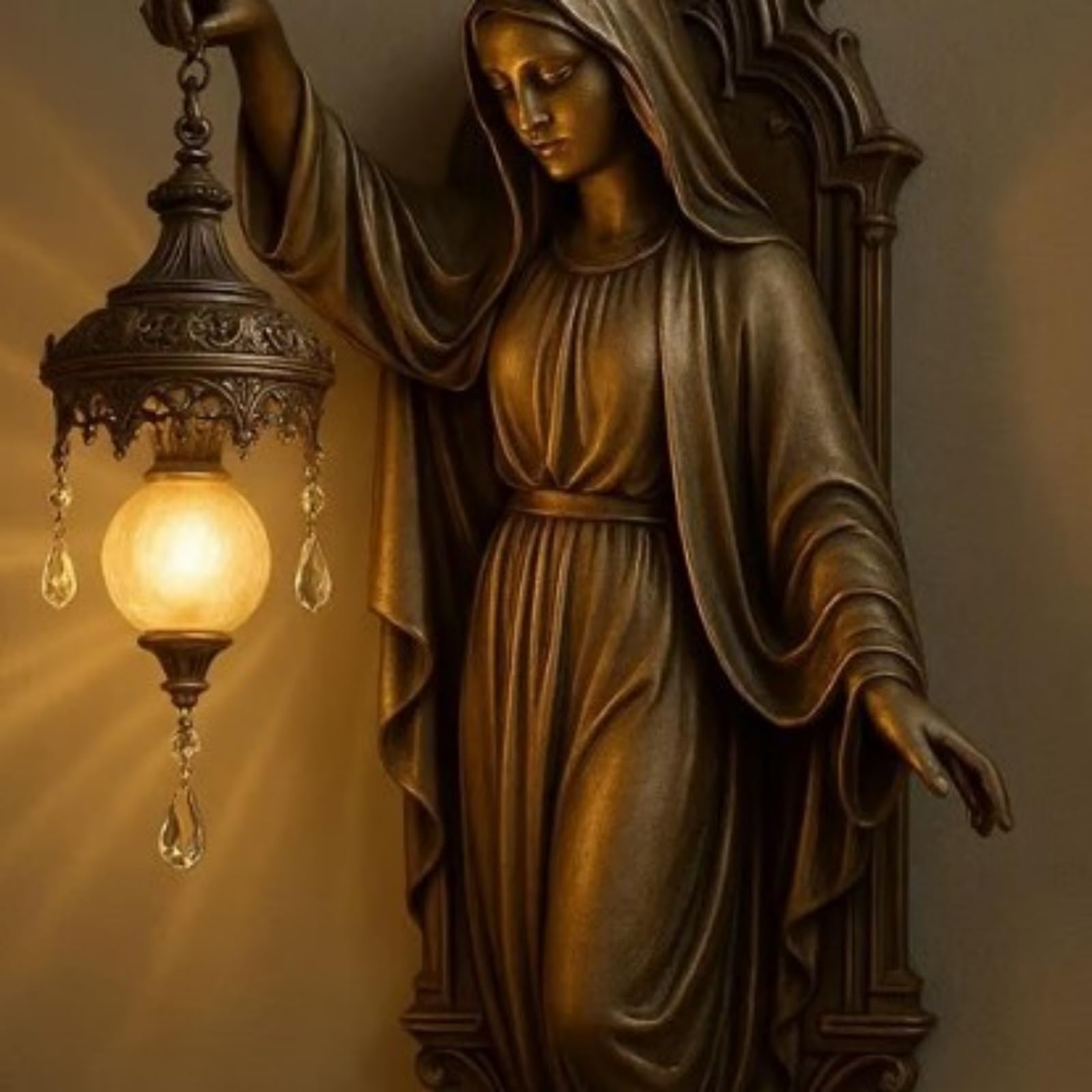 Mekdcaao Vintage Wall Light - Resin Fairy Wings, Ethereal Atmosphere Lamp with Warm Glow, Sculpted Angelic Sconce for Home, Interior Illumination, Fantasy Sconce College Dorm (D)