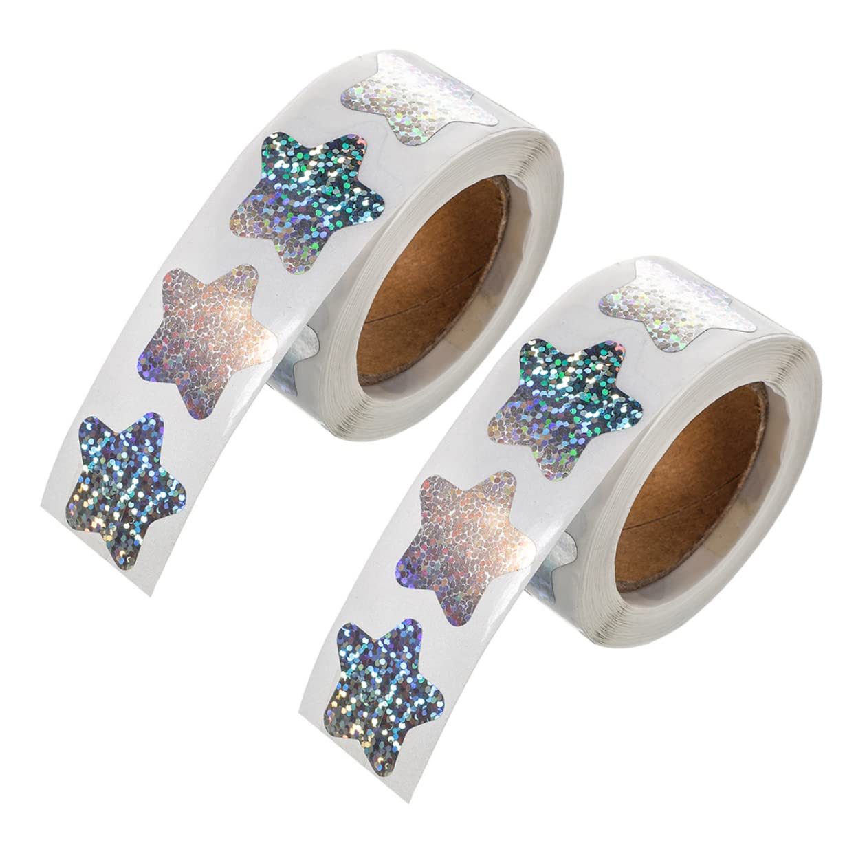 Operitacx 4 Set Adesivi Stella Glitter Autoadesivi in Pvc Etichette Decorativi Riflettenti Per Ricompense Per Scuola Regali E 2 * 4
