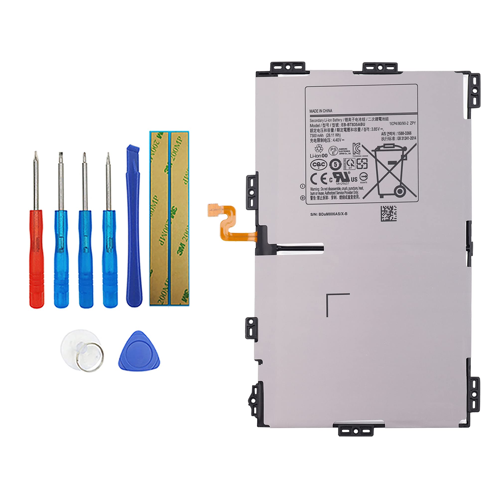 Batería EB-BT835ABU para Samsung Galaxy Tab S4 10.5 SM-T830 T835 Series con kit de herramientas
