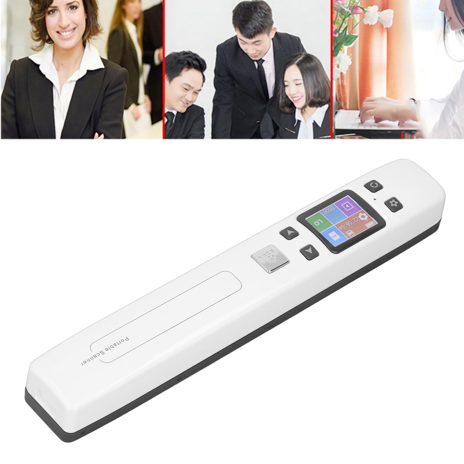 Escáner Fotográfico Portátil, Escáner de Documentos Portátil, Escáner de Mano Alimentado por Hojas, sin Controlador, Escáner Inalámbrico, Escaneo Plano para el Hogar, Escáneres