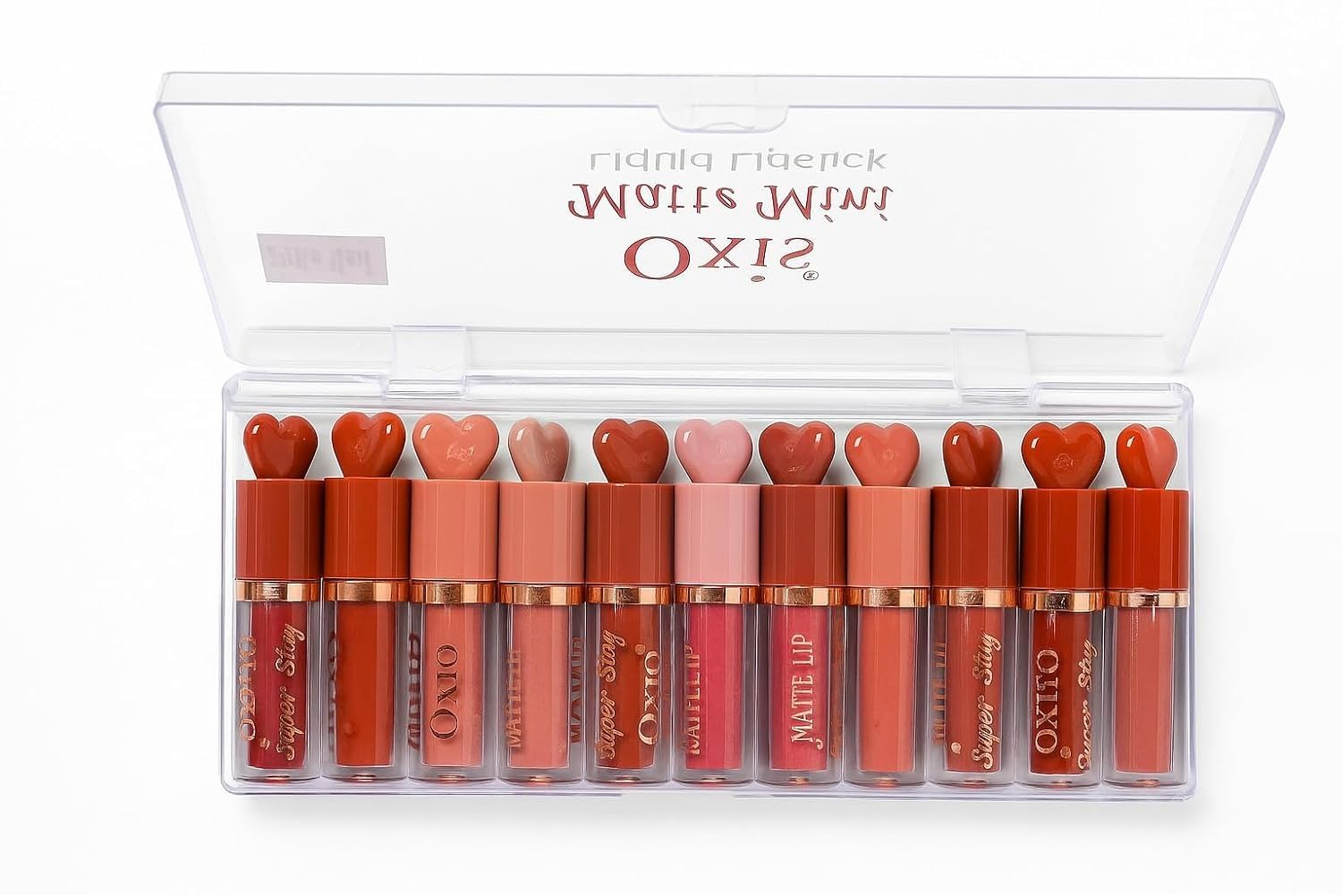 Mini Liquid Matte Lipstick Set of 10 Nude Matte Mix | Long Lasting, Waterproof, Heart-Shaped Cap, Dark & Nude Shades, All Skin Types-image-17