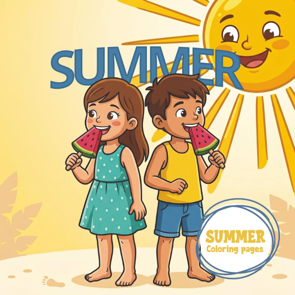 Summer Coloring Book For Kids: Fun Coloring Pages of Sunshine, Watermelons & Summer Adventures for Boys and Girls (Seasonal Books)