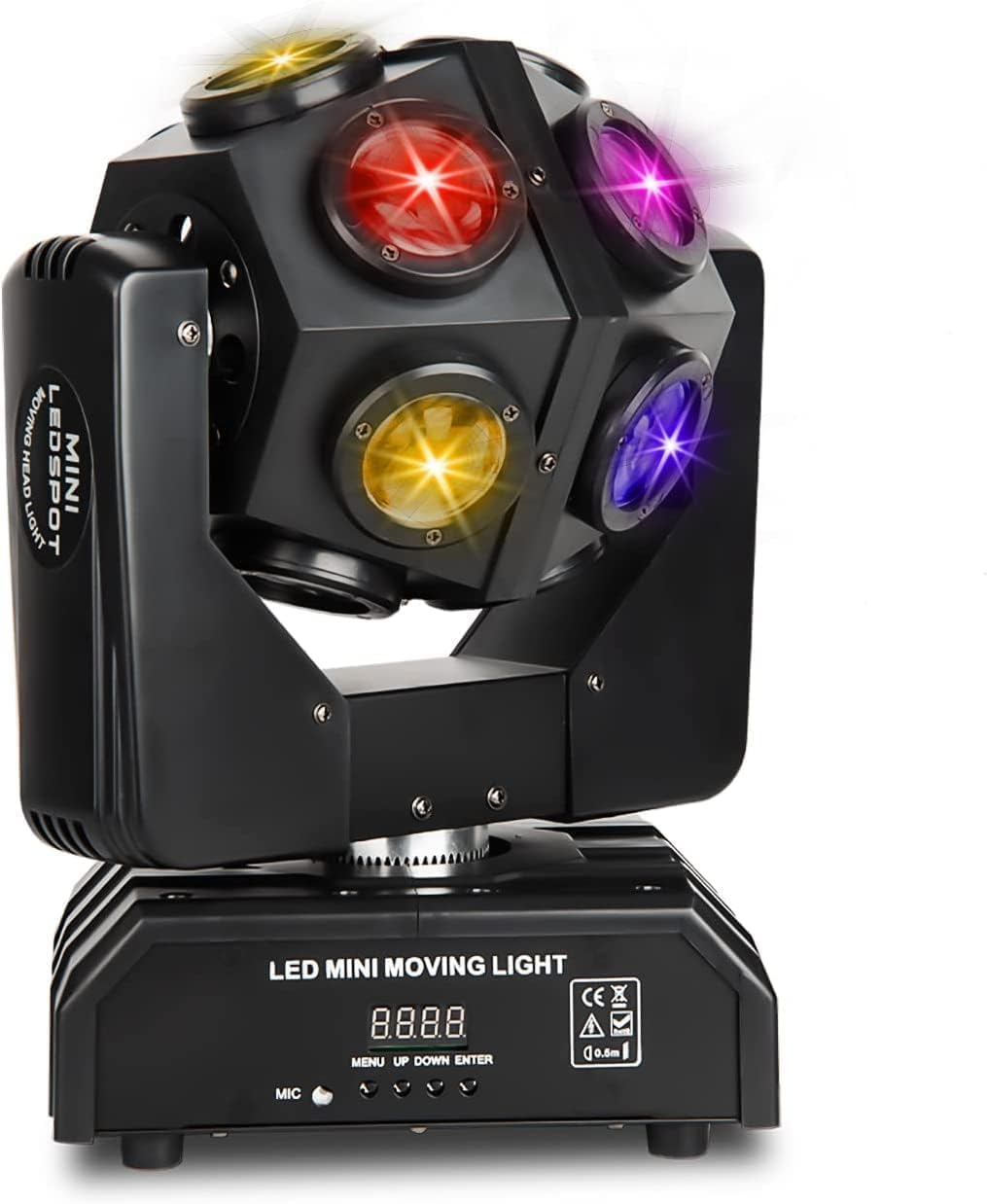 Dreamland Moving Head DJ Lights, RGBW LED Rotation Party Lights with DMX Sound Auto Control, Strobe Disco Lighting for Parties Stage Club Christmas