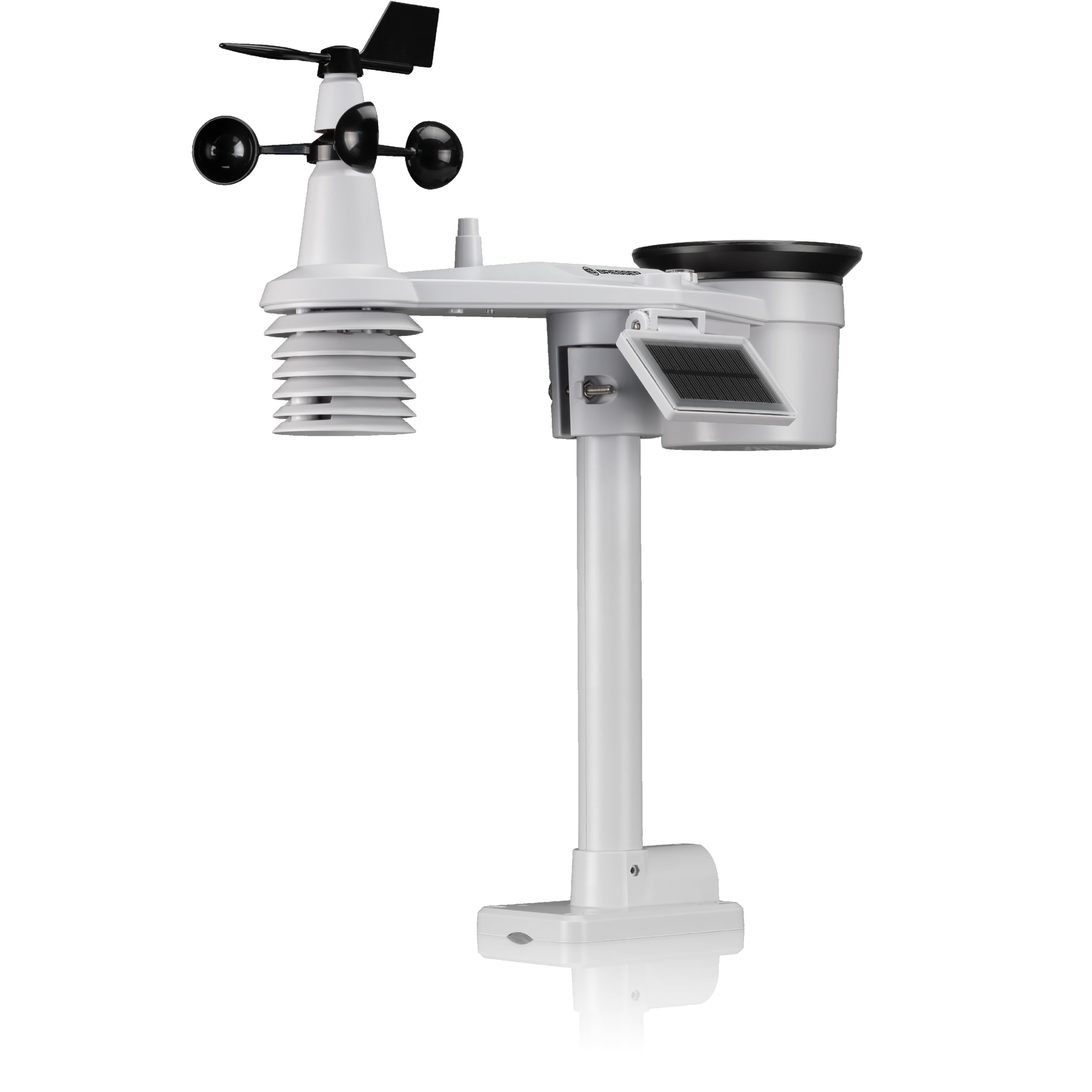 Bresser Stazione meteo WiFi professionale 7 in 1: numerose funzioni di misurazione con 2 stazioni di base a colori e misurazione dell'intensità della luce UV | Temperatura, umidità, pluviometro, anemometro, previsioni meteo, Wifi, UV, luminosità, 2 consol