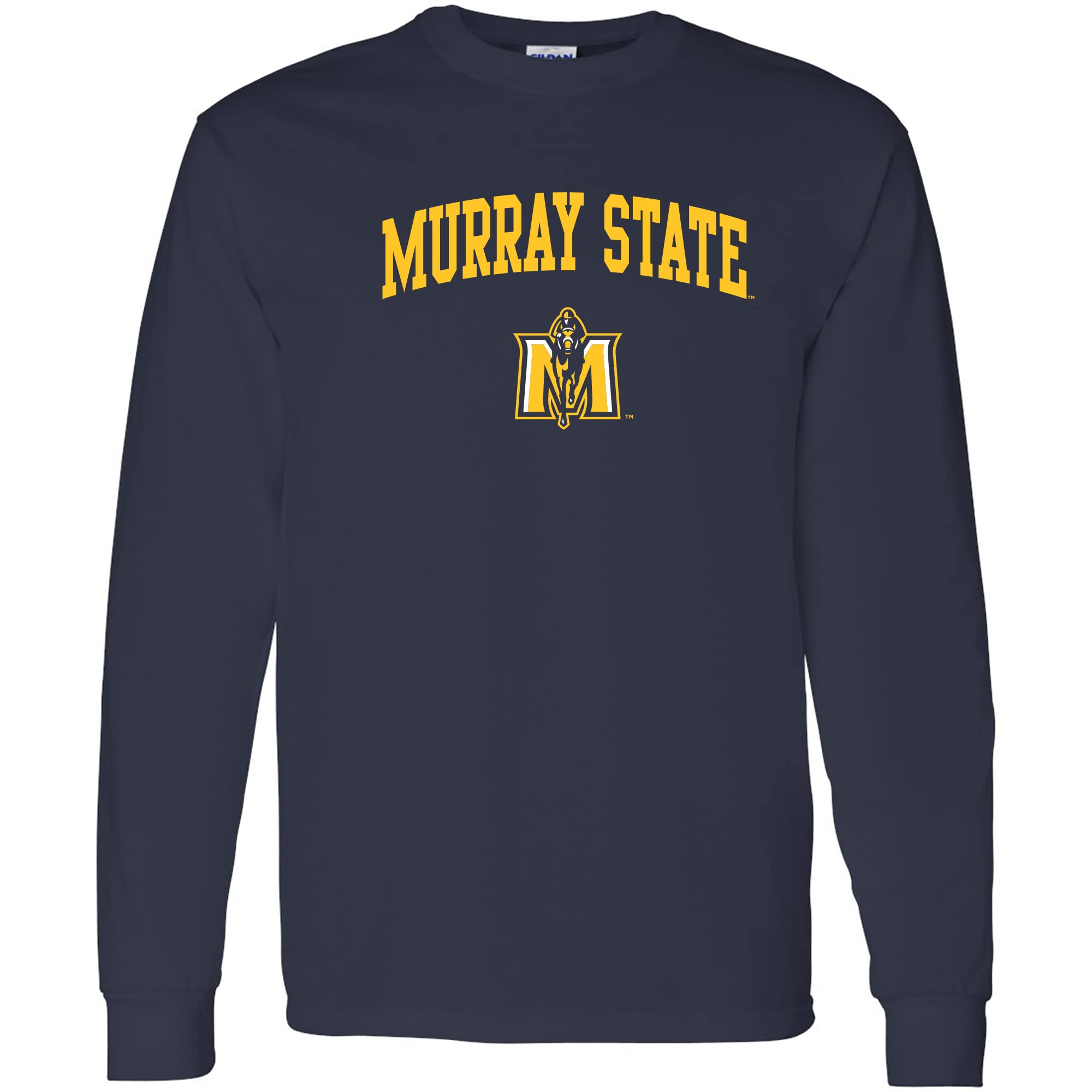 NCAA Officially Licensed College - University Team Color Arch Logo Long Sleeve, Murray State Racers Navy, 3XL — image 1