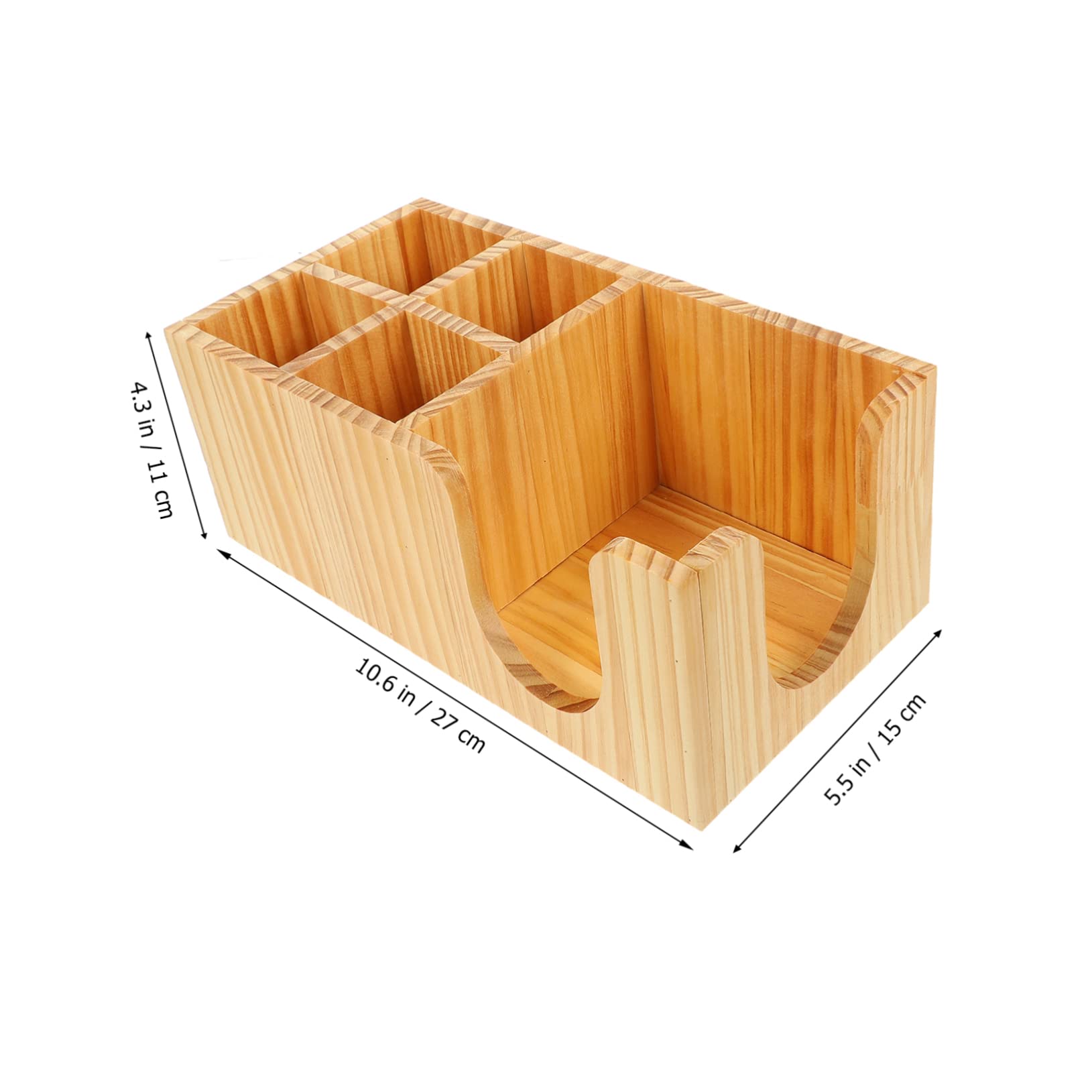 Cabilock Organizer mit Einfachem Design Aufbewahrungsbox mit Facheinteilung Kaffeebar Praktisches Stauraum Accessoire für Theken Kaffeezubehör und Teezubehör