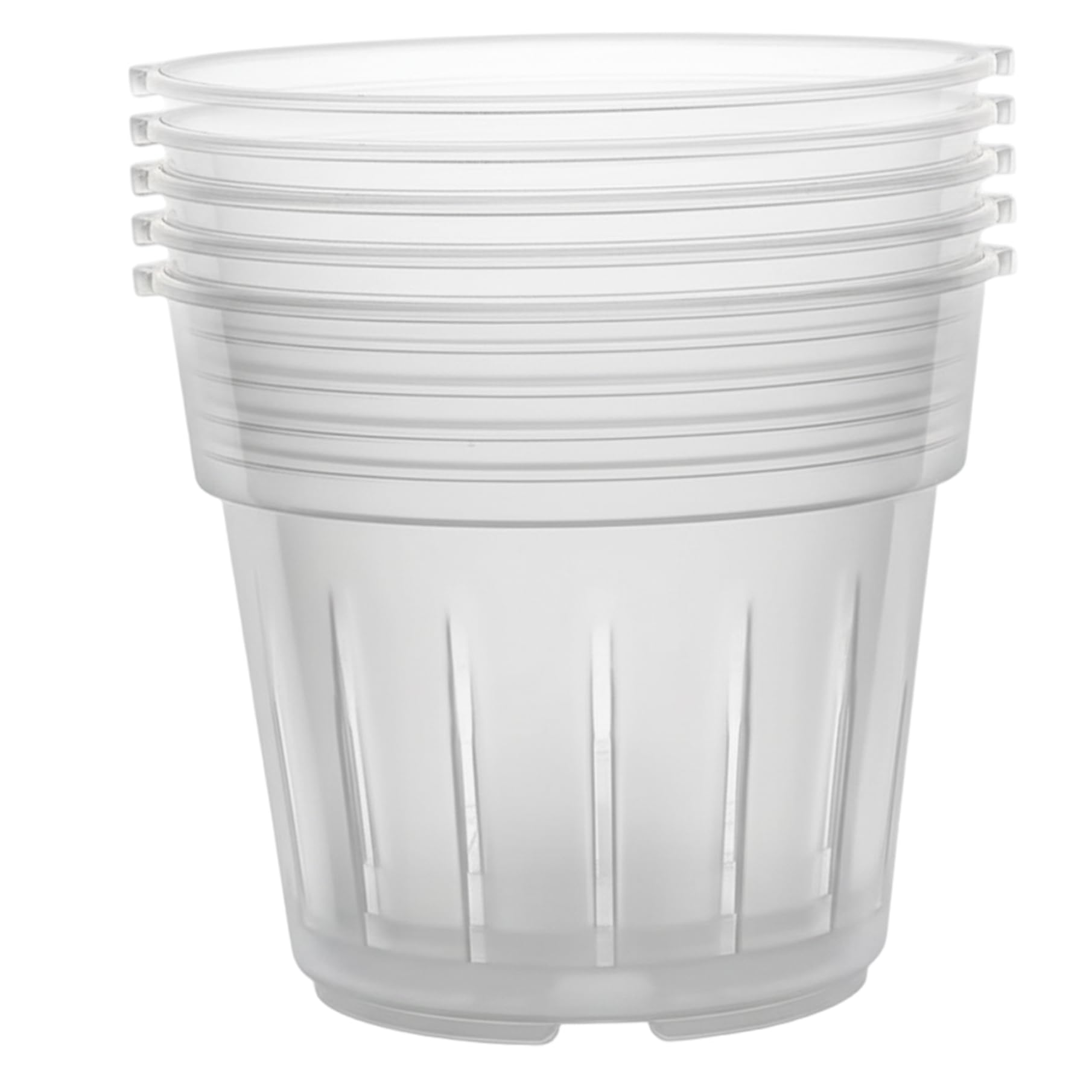 Przezroczyste doniczki z tworzywa sztucznego, 5 przezroczystych plastikowych doniczek na storczyki ze szczelinowymi otworami 4,1 cala