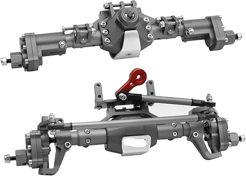New CNC Machined Aluminum Alloy Front and Rear Portal Axle for 1/10 RC Crawler Car Axial SCX10 II 90046 90047 for Redcat GEN8 RGTFront and Rear Axle