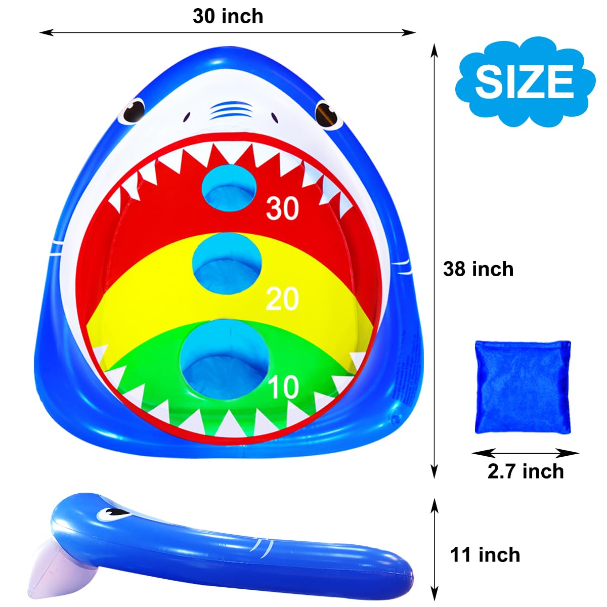 Lustiges Poolspielzeug für Kinder, aufblasbares Cornhole Board, schwimmendes Wasserspiel, Schwimmspiel im Freien, für Erwachsene, Familie, Geschenk