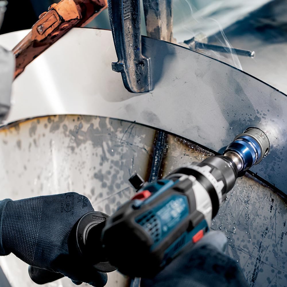 Bosch 1x Scie trépan PRO Sheet Metal Power Change Plus (pour Tôles en acier inoxydable, Tôles en acier, Ø 16 mm, Professional Accessoire Perceuses/visseuses rotatives)
