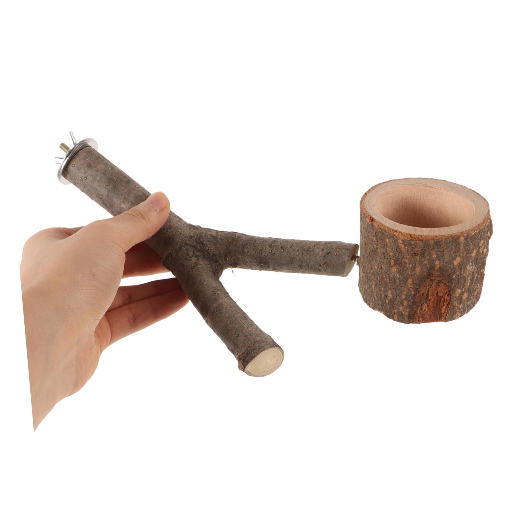 BESPORTBLE 5pièces Perchoir pour Oiseaux Naturel avec Support Alimentaire Plateforme pour Perruches Et Oiseaux Exotiques Accessoire Pratique