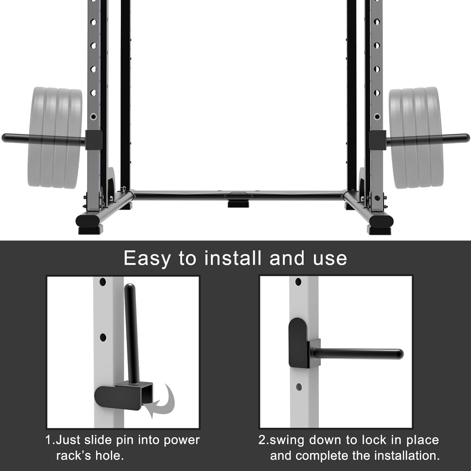 Discos de pesas, soporte, organizador, accesorios para rack, almacenamiento de pesas para poder y sentadillas, rendimiento duradero