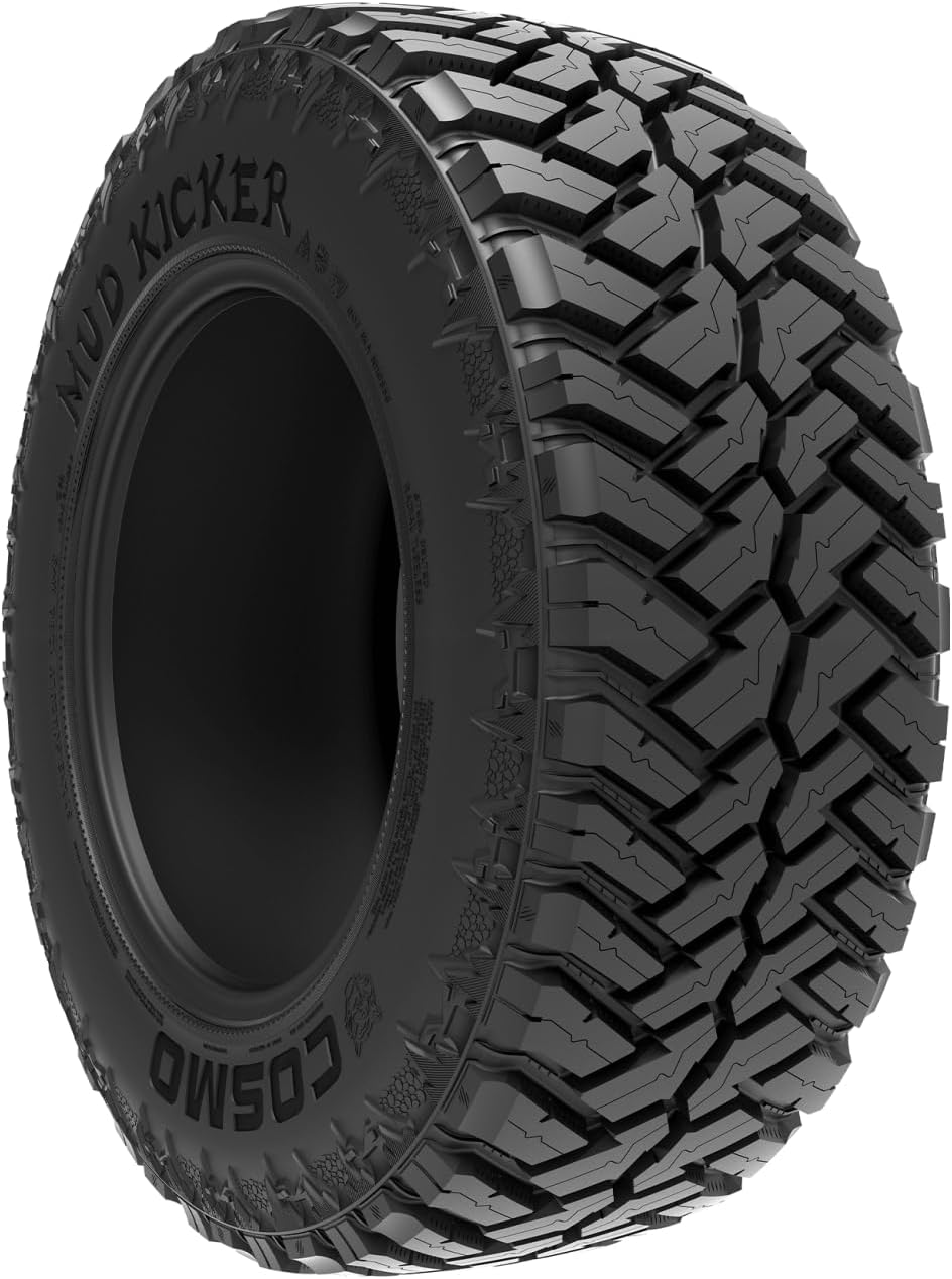 Cosmo Tires Mud Kicker M/T Mud Off-Road Light Truck Radial Tire-35X12.50R20LT 35X12.50X20 35X12.50-20 125Q Load Range F LRF 12-Ply BSW Black Side Wall