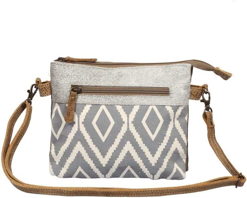 Myra Bag womens Blaze Upcycled Canvas & Leather Crossbody Bag S-1331