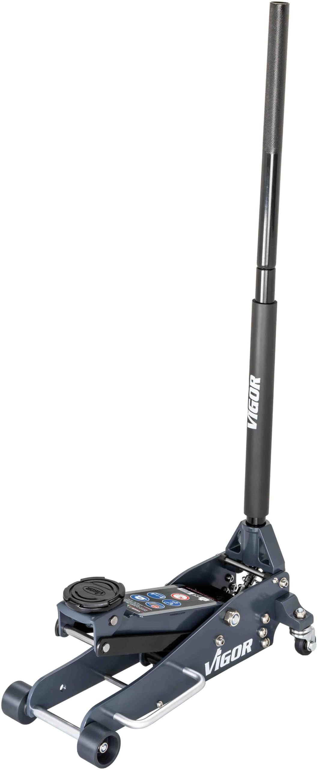 Vigor V6028-1.5-A hydrauliczny podnośnik samochodowy, udźwig 1,5 t, 14,5 kg, lekki i manewrowy, do wymiany kół i napraw pod pojazdem