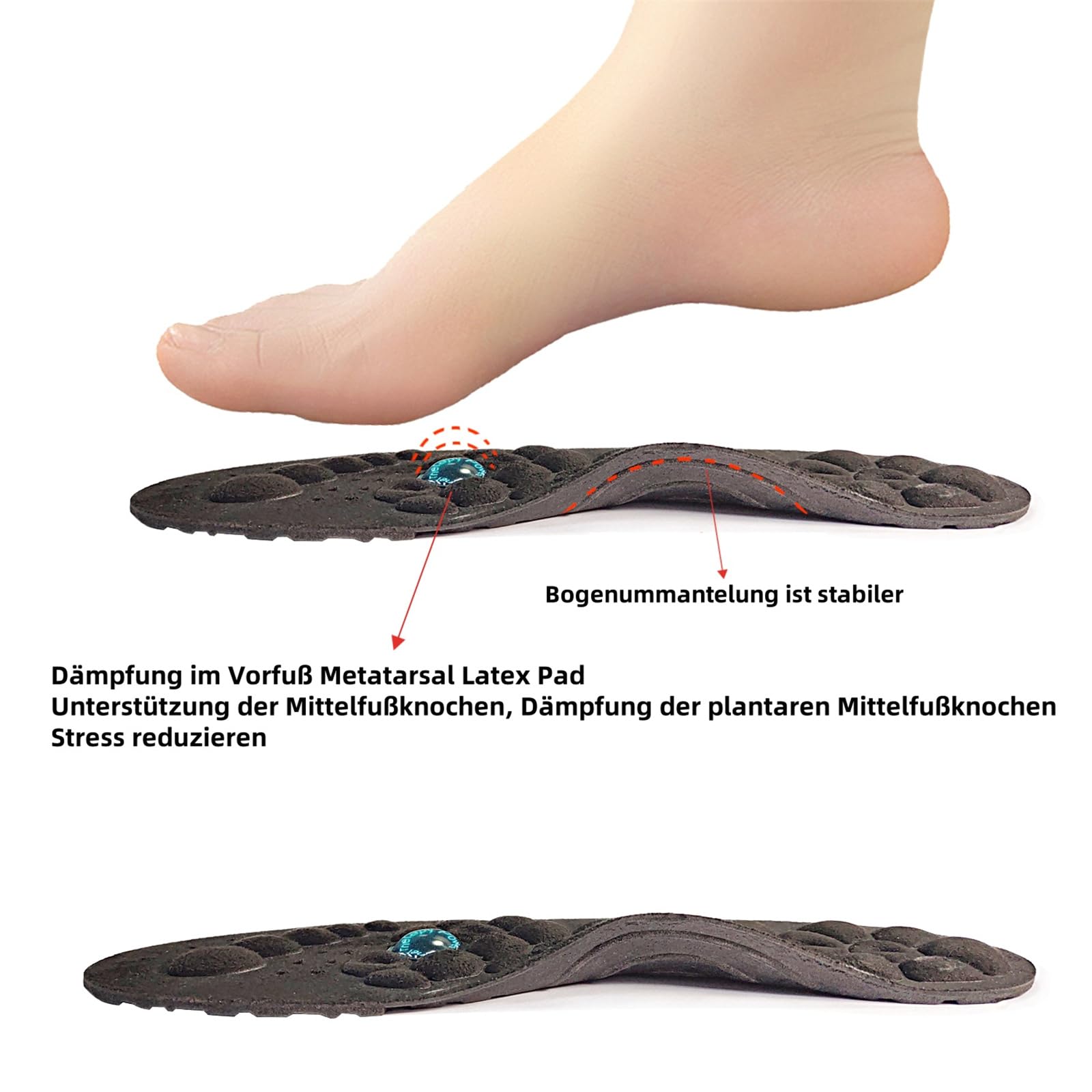 Solette originali, sollievo per piedi doloranti con inserti magnetici per agopressione - sani, comodi e traspiranti