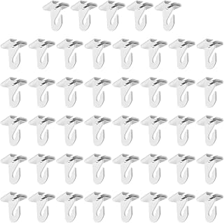 HARFINGTON 200 Pair Drop Ceiling Hooks 1" W Metal T-Bar Track Clip Suspended Drop Ceiling Tiles Ceiling Hooks for Hanging Plants & Decorations, White