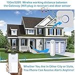 Door Chime with Phone App,WiFi Door Open Contact Sensor Alarm Chime with 600 FT Range,WiFi Door Ringer Alert for Business/Store/Home/Office When Enter (Three Sensor One Gateway) - Image 2