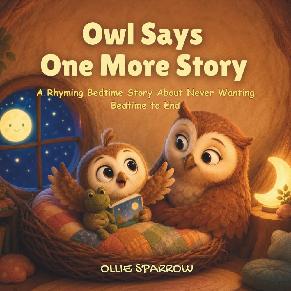 Owl Says One More Story: A Rhyming Bedtime Story About Never Wanting Bedtime to End