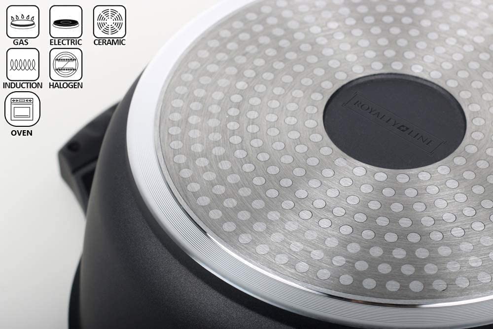 Pentola Alta Royalty Line 7 Litri - Rivistimento Marmo Antiaderente, Coperchio Vetro, Per Induzione - Foto 13