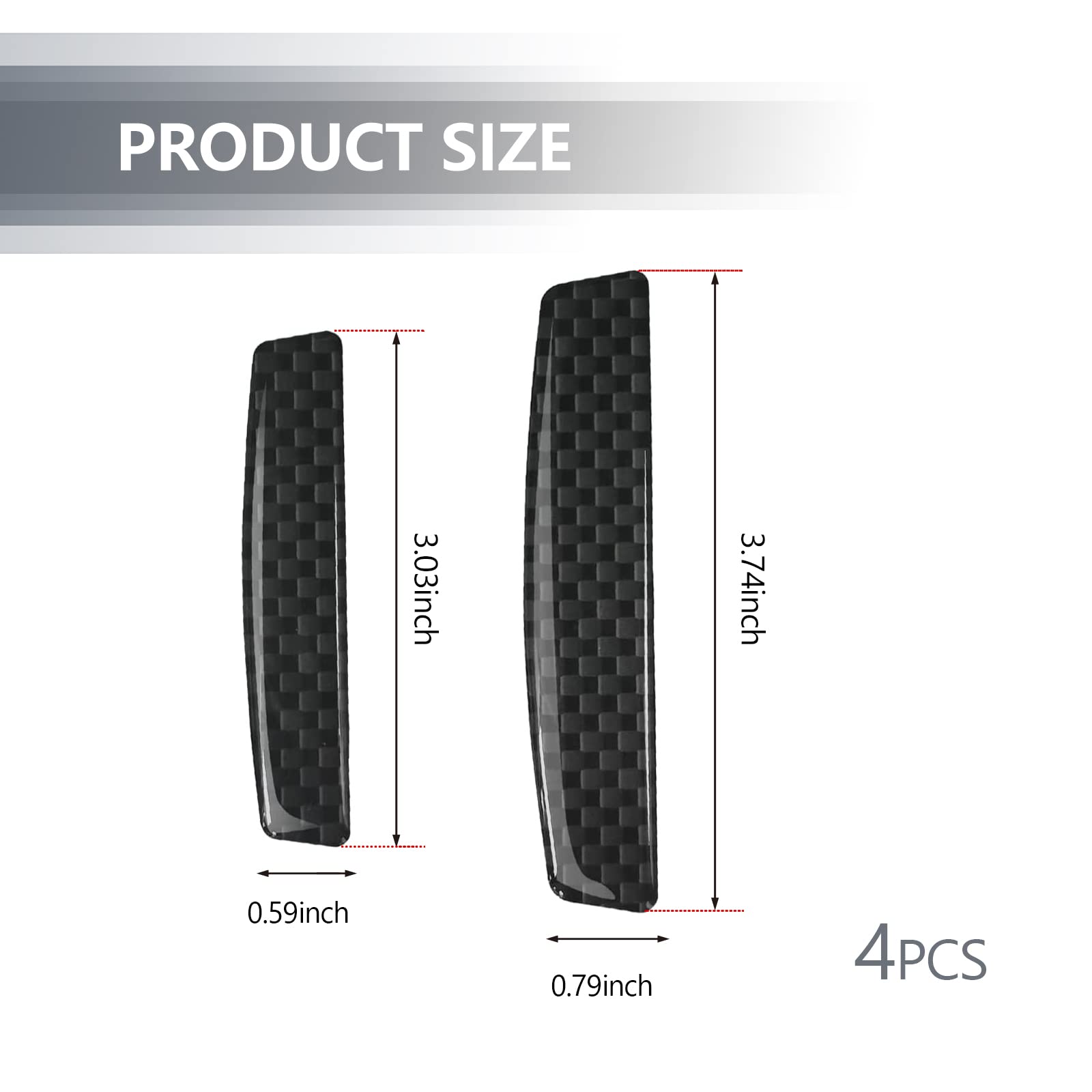 cueclue Pack-4 Side Door Edge Guards Protector, Bumper Protector Strips Trim Cover, Car Decorative Anti-Collision Strip, Suitable for Most Cars (Carbon Fiber Black)