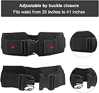 Vista 5 de Waist Belt Neoprene Padded Gym Pulley Strap with Rings for Cable Machines Fitness Exercise Speed Agility Resistance Training