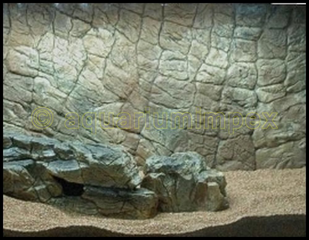 Aquarium 3 D Rückwand Thin Felsen 80x40 tief 2cm 80 40