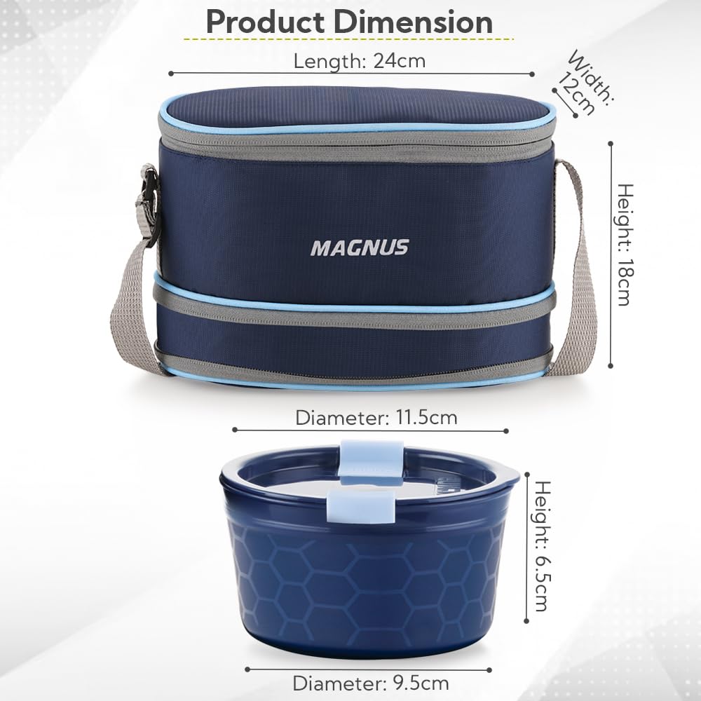 Magnus Stainless Steel Lunch Box - Leak-Proof & Airtight -3