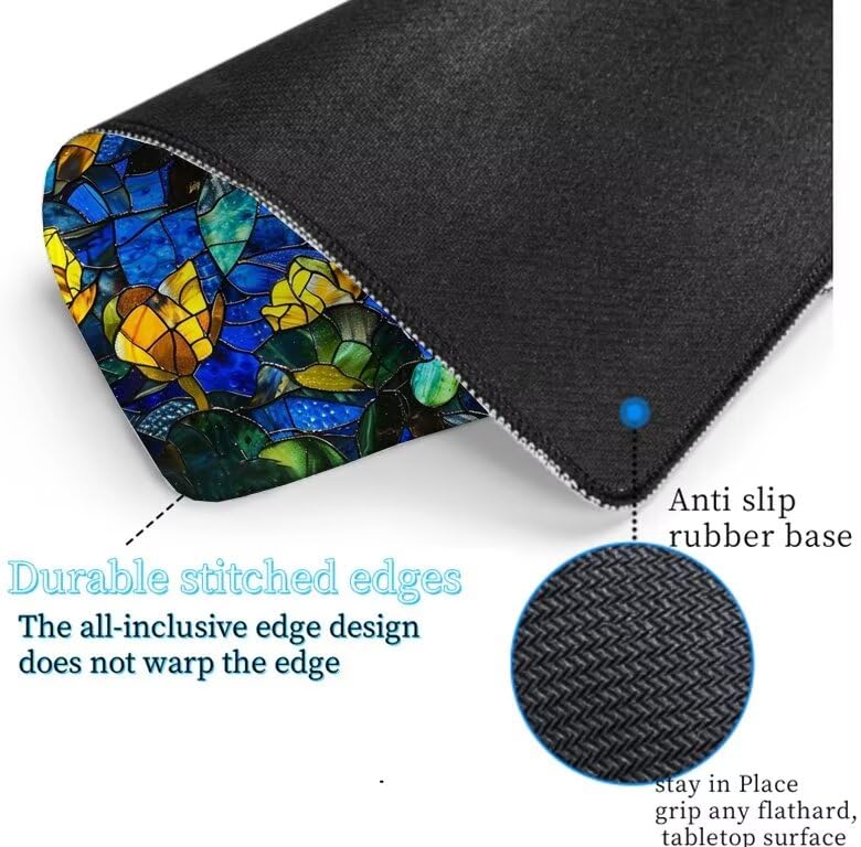 Tapis de Souris Abstrait Tapis de Souris Gamer XXL 1000x500x3mm Gaming Accessoire, Tapis de Souris Géométrie Tapis Souris Résistant à l'eau avec Base en Caoutchouc antidérapant, Deco Bureau W5-445