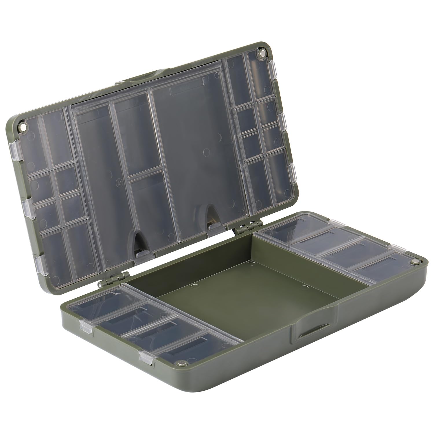 Sougayilang Carp Fishing Rigs Box,Fishing Tackle Storage Boxs Feeder Organiser Perfect for Carp, Neatly Organises Hooks and Accessories-P
