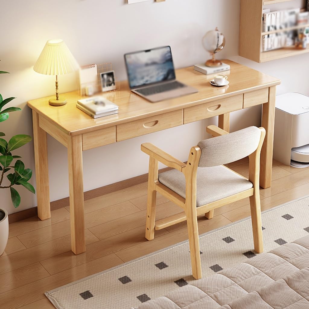 Amazon｜ダイニングテーブル 無垢材 細長いデスク、小さな家庭用