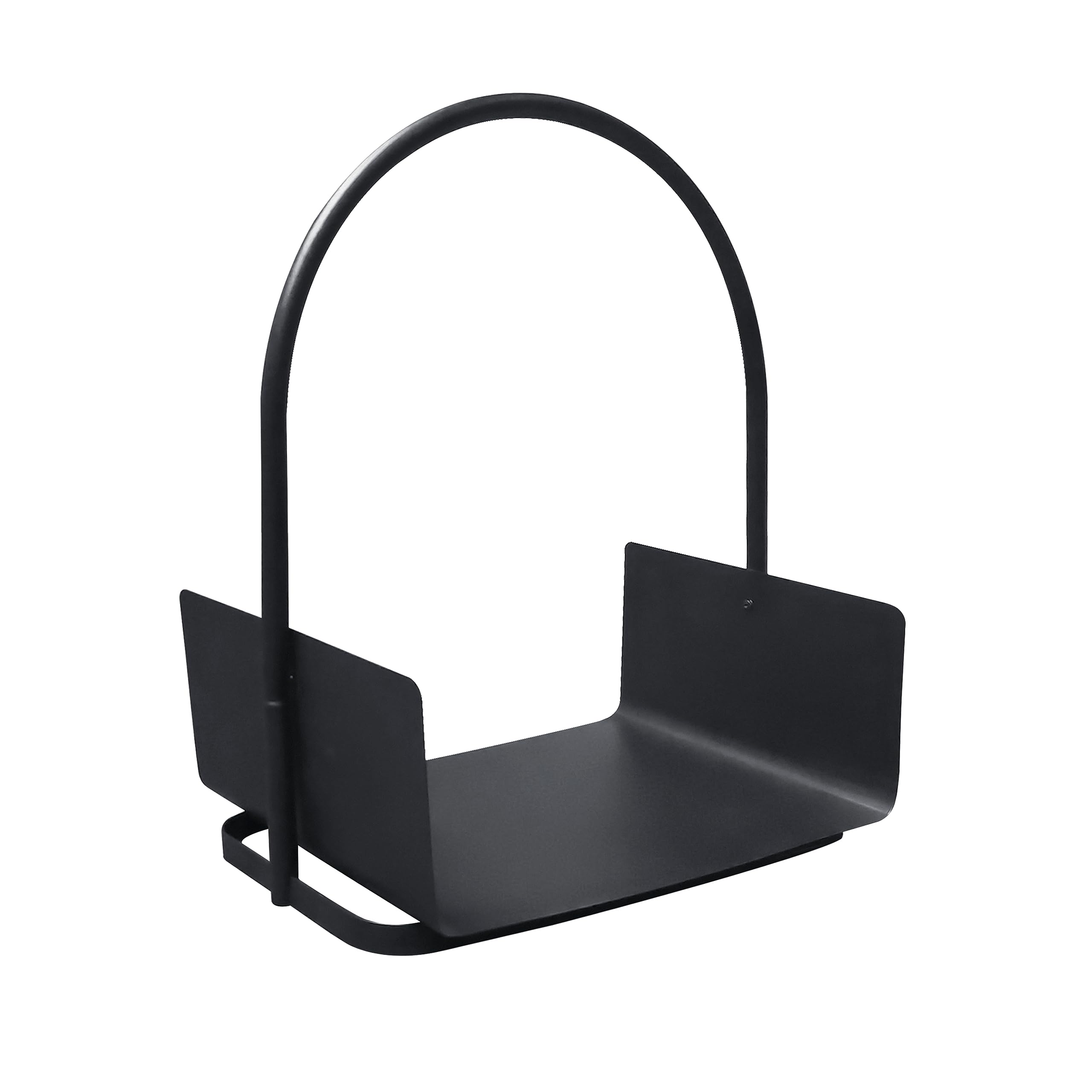 ATR ART TO REAL Firewood Rack Outdoor Indoor, Heavy Duty Fireplace Wood Storage Holder, Portable Metal Log Holders for Firewood, Black