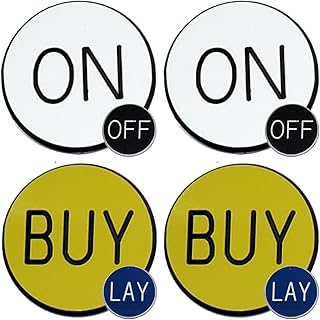 Craps On/Off and Buy/Lay 1.25" Lammer Buttons Sets