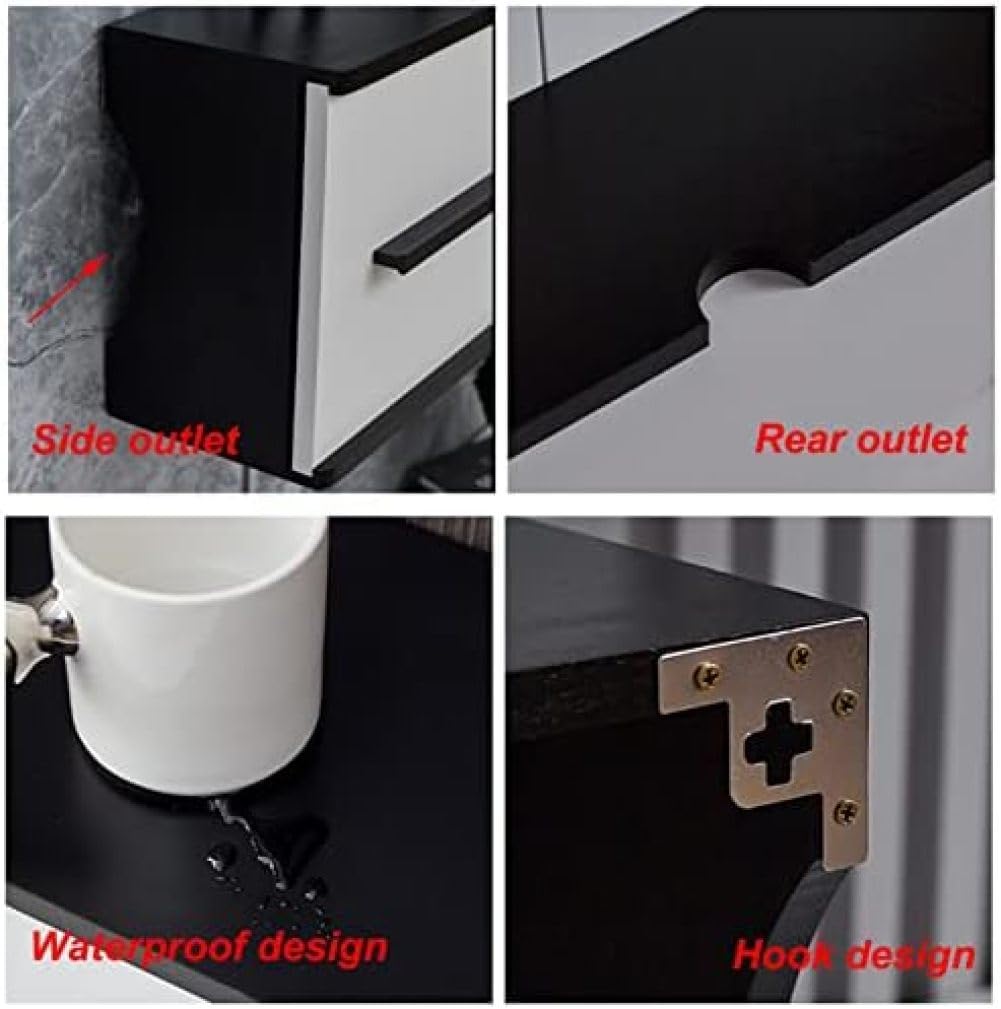 Étagère murale flottante pour modem routeur WiFi, mini projecteur et TV Box Support élégant boîte de rangement pour bureau efficace et solutions d'économie d'espace