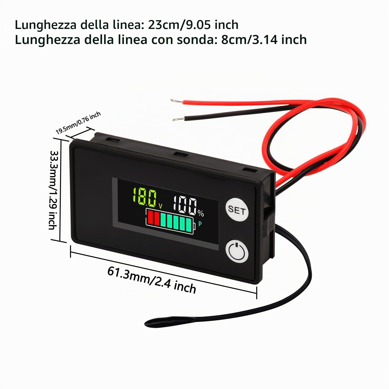 diymore protezioni batteria 12-84 V, indicatore DC 8-100 V, allarme estivo, temperatura per auto, barche, camper