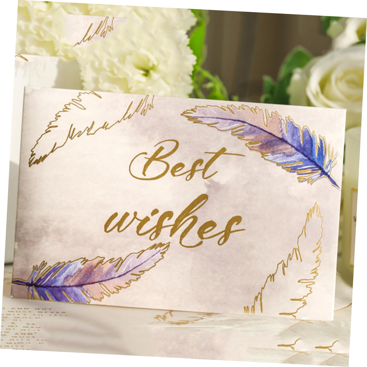 Tofficu 72ensembles Cartes De Vœux Dorées Avec Enveloppes Cartes De Félicitations Pour Anniversaires Mariages Et Festivals Plusieurs styles