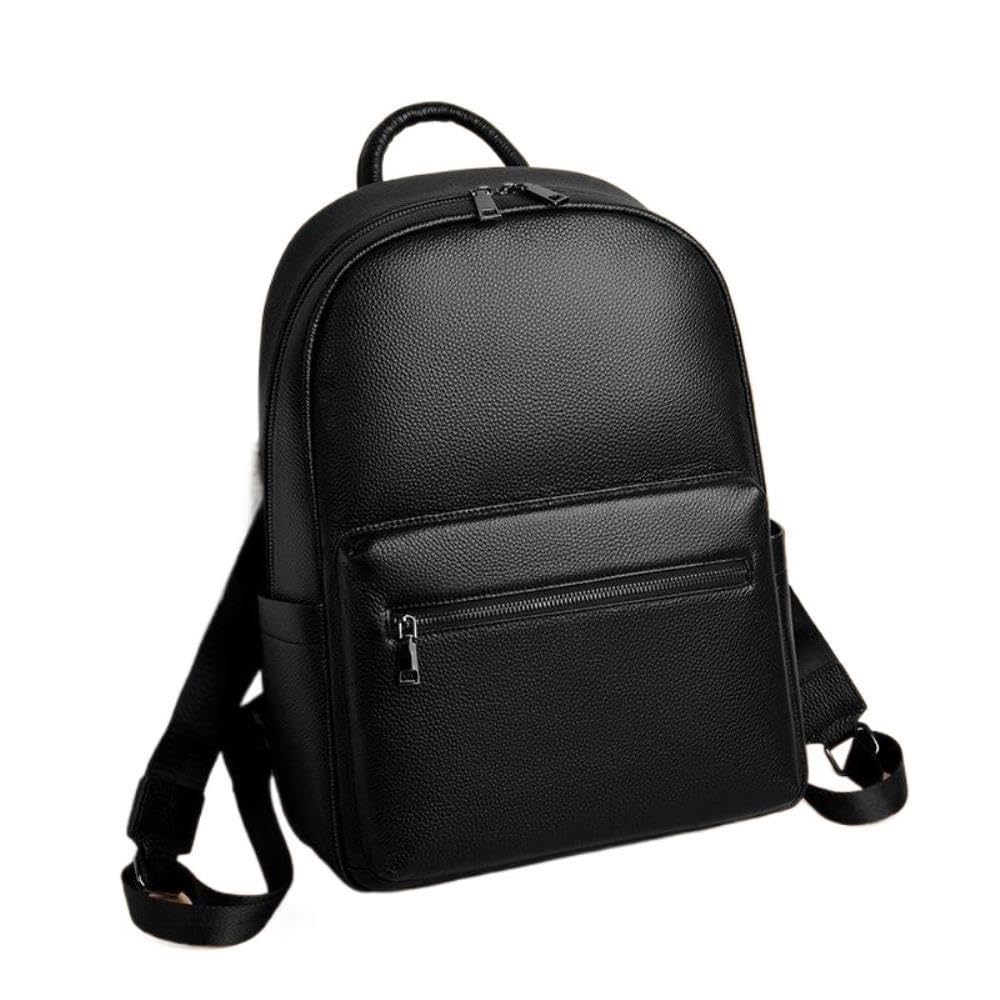 Sac à Dos en Cuir for Homme, Ordinateur Portable 15 Pouces, Sangle incurvée