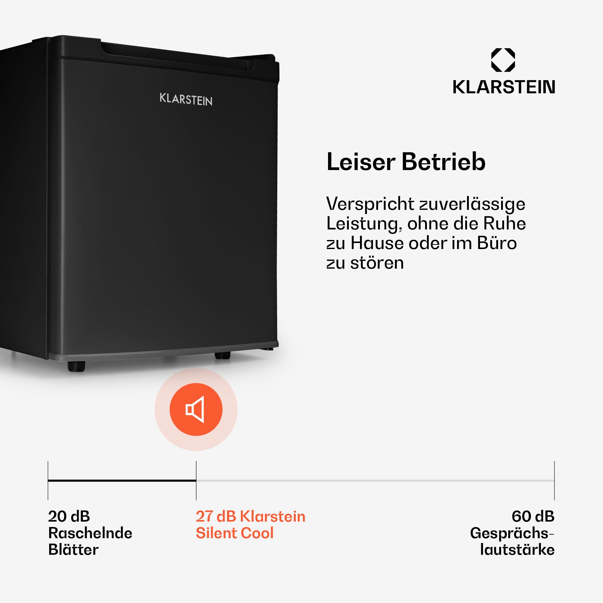 Klarstein Mini Kühlschrank für Zimmer, 30L Mini-Kühlschrank für Getränke, Snacks & Kosmetik, Kleine Minibar, Klein & Leise, Kleiner Skincare Zimmer & Büro 5-15°C
