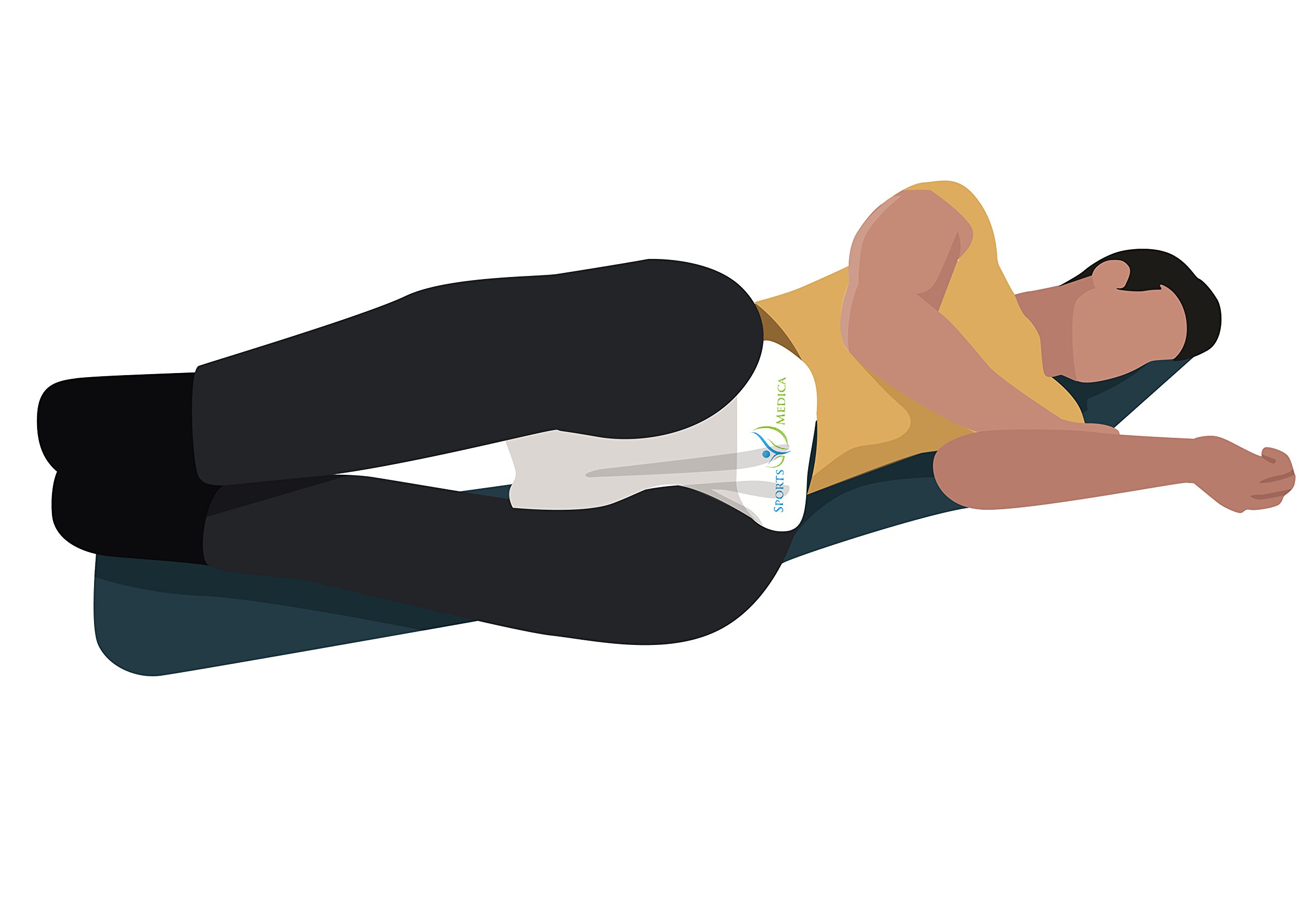 Knee Pillow Designed for Sciatica, Pregnancy, Knee and Hip Pain Relief Doctor Leg