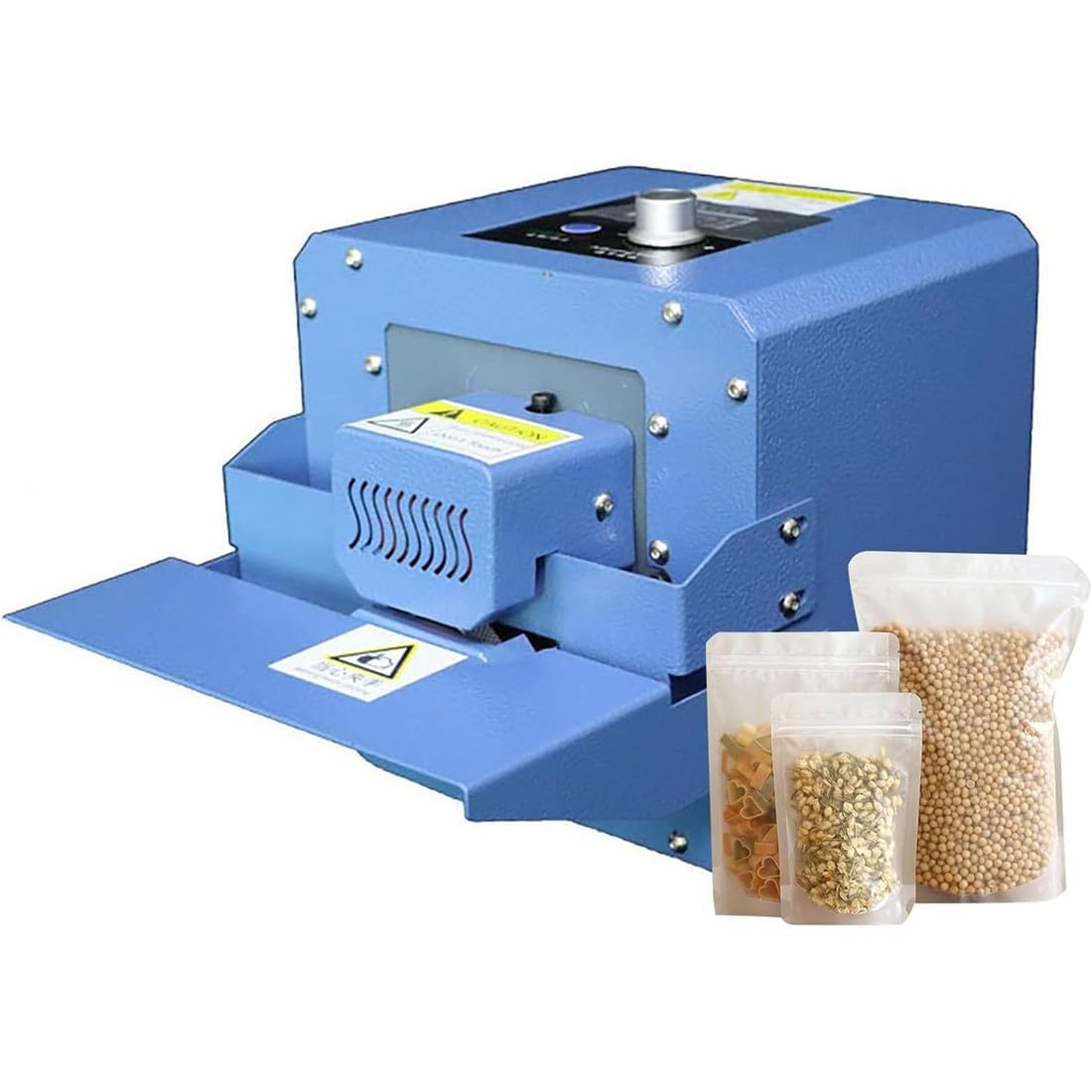IUokLU 300W Automatic Plastic Bag Heat Sealing Machine, 5M/Min Continuous Band Sealer, Auto Food Packaging Machine, Industrial Sealing Machine