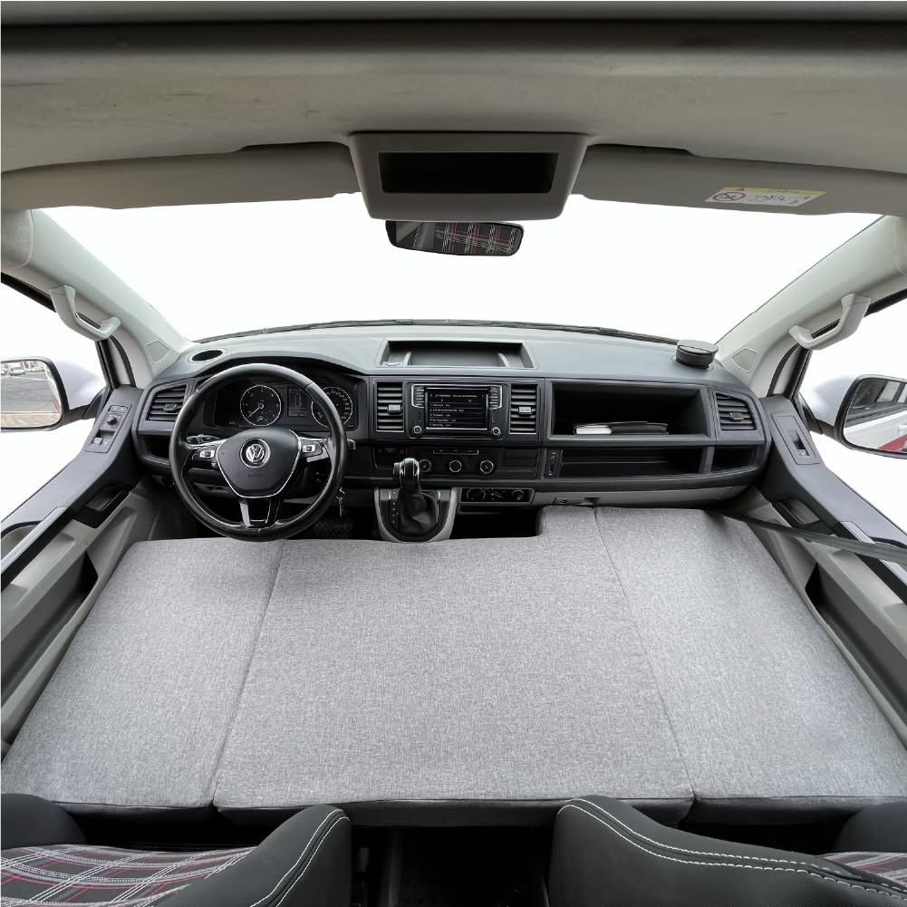 Colchón Plegable para Volkswagen VW T4, T5, T6 y T6.1 Transporter, Multivan, Caravelle, California Beach, Eurovan, Ocean, Camper Van